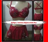 Conjunto com saia  Vermelho G.